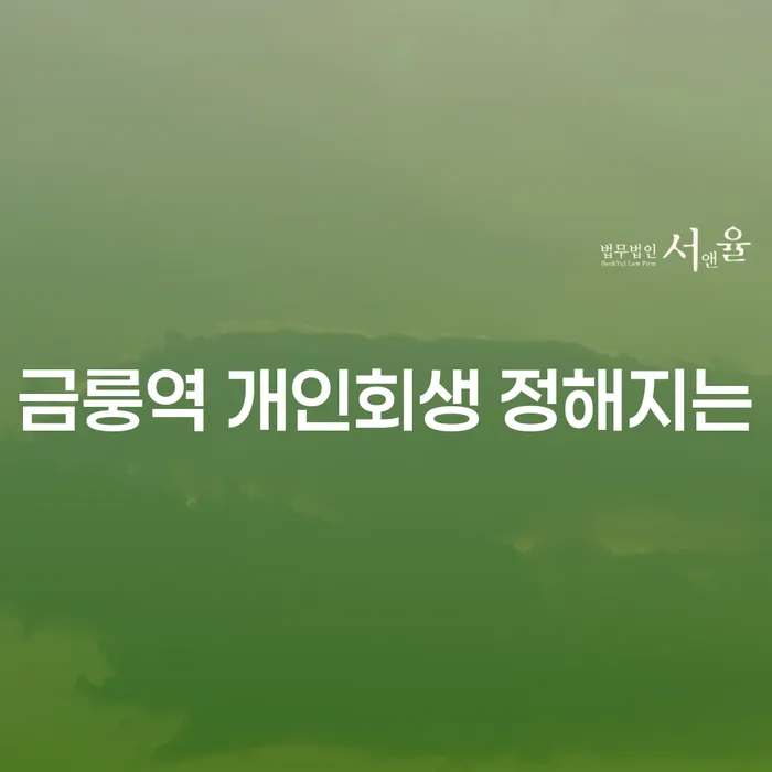 금룽역 개인회생 정해지는